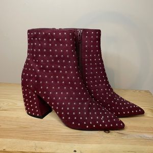 qupid burgundy booties